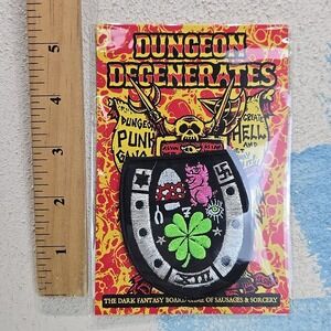 Lotsa Luck Dungeon Degenerates Wurstreich Shield Patch Goblinko Board Game Punk